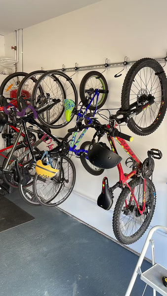 Garage bike storage for 5 bikes