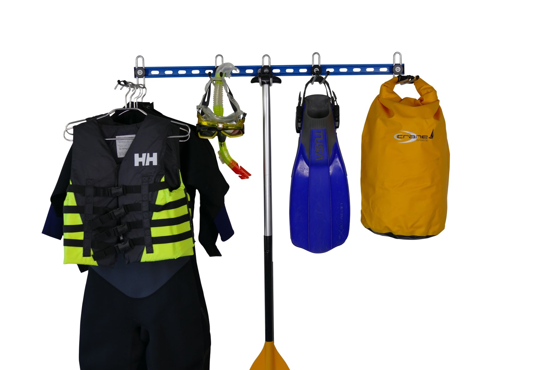 Watersports equipment storage rack