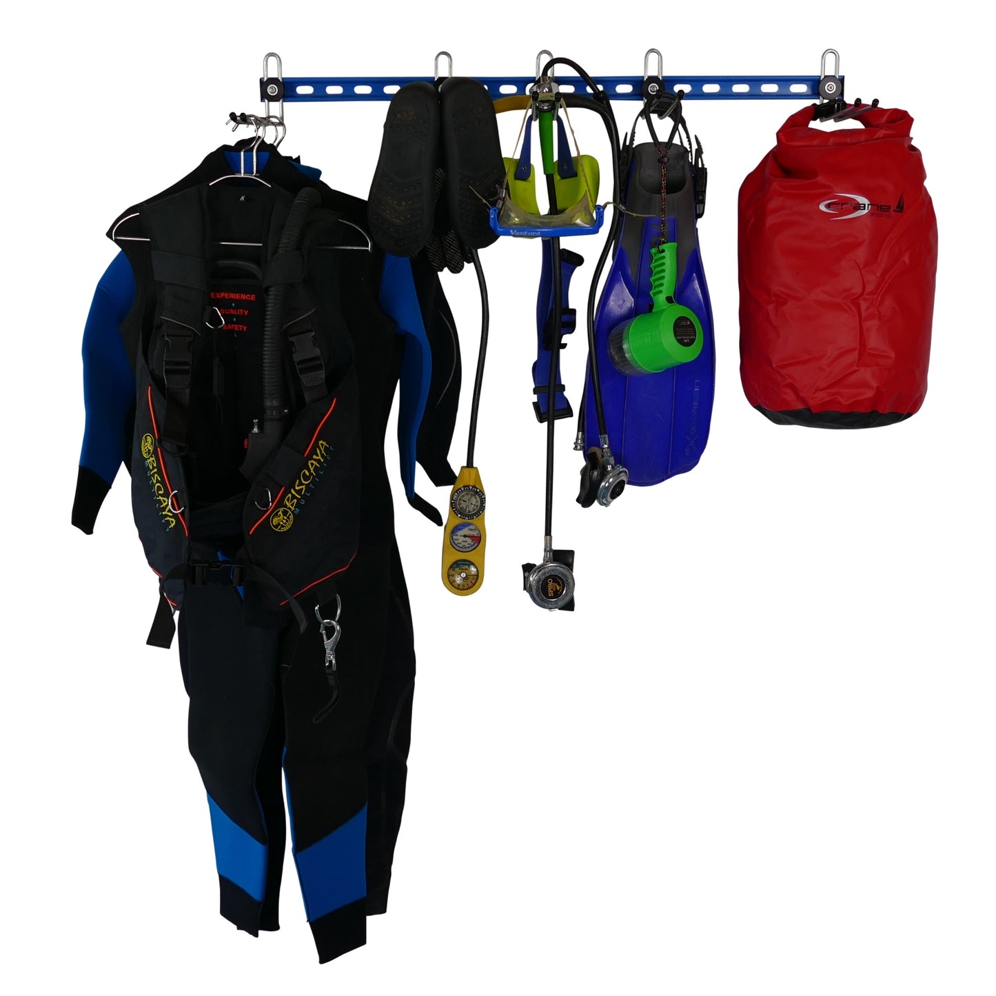 Watersports equipment storage rack