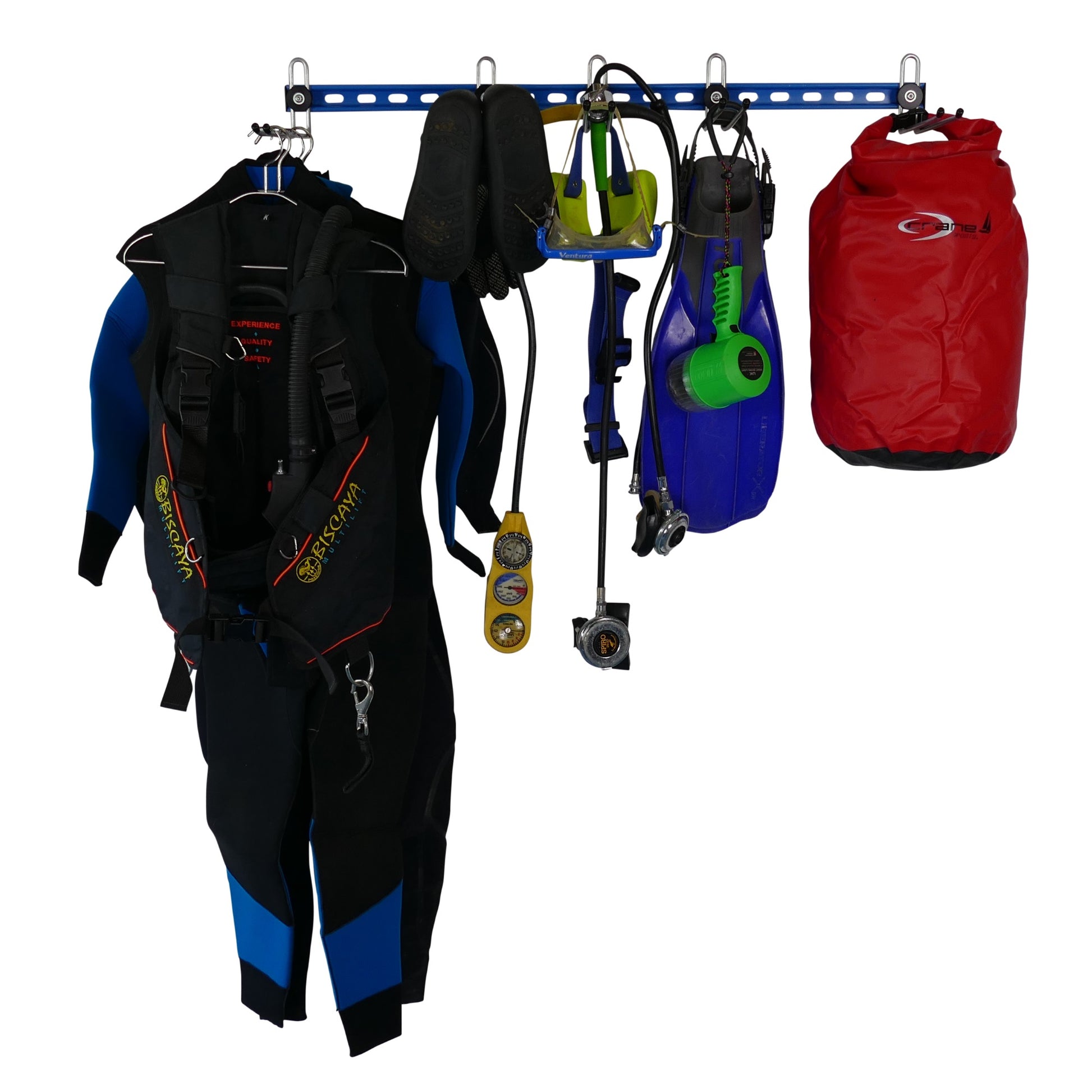 Watersports equipment storage rack