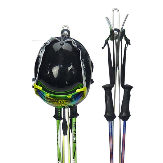 Ski wall mount - for 1 pair of skis, poles and a helmet.