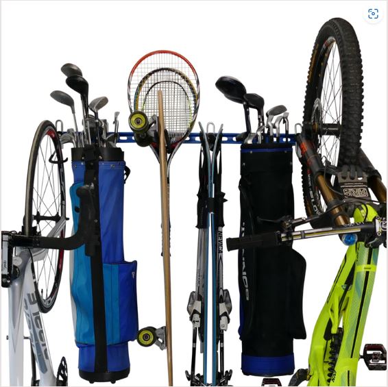 Sports equipment storage rack