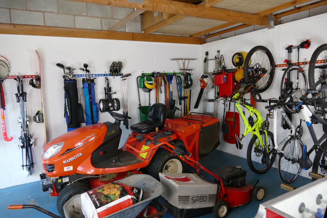 Garage Wall Storage ideas - How to hang sports gear and tools on the garage wall