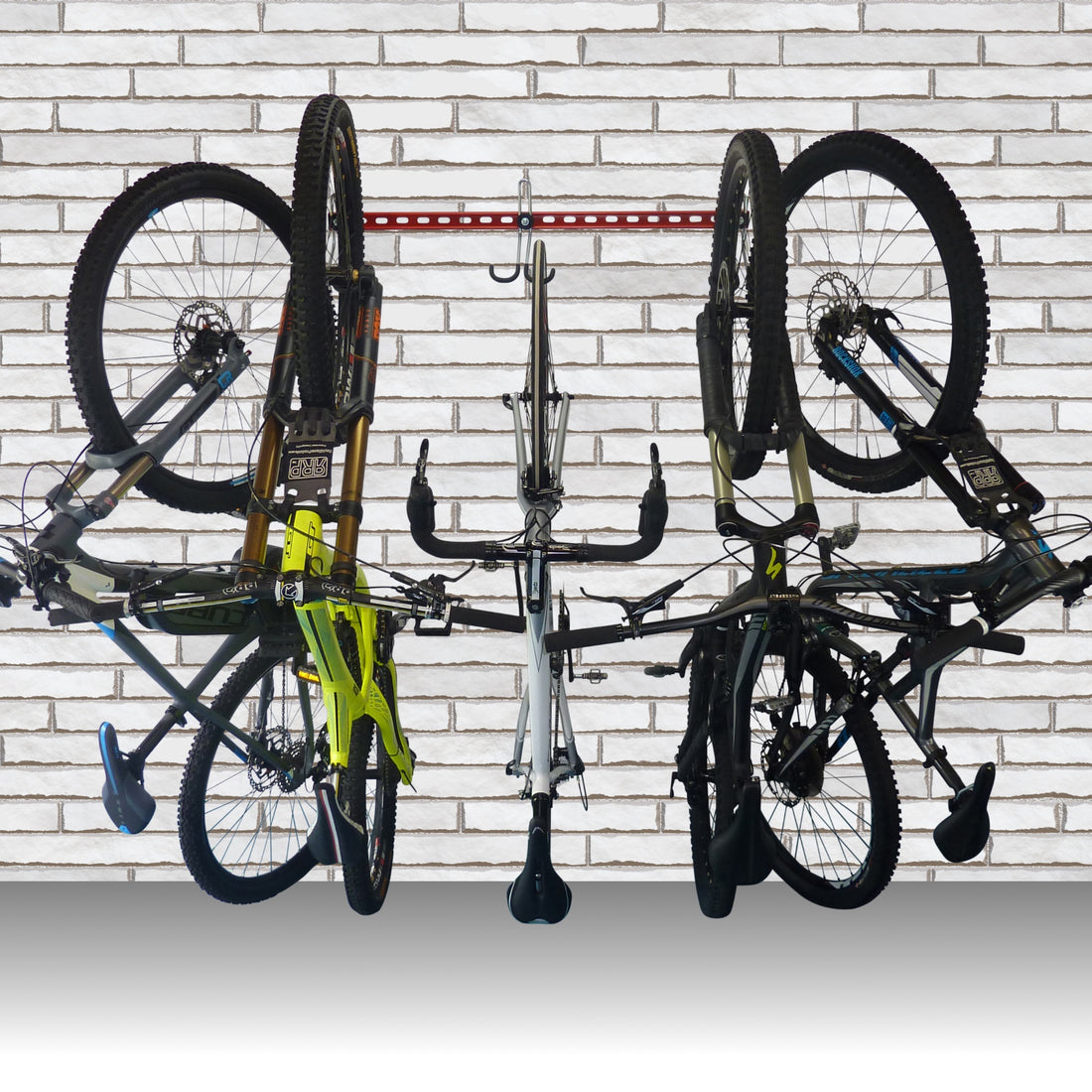 How to store up to 6 bikes in just 1M of wall space - without any lifting.