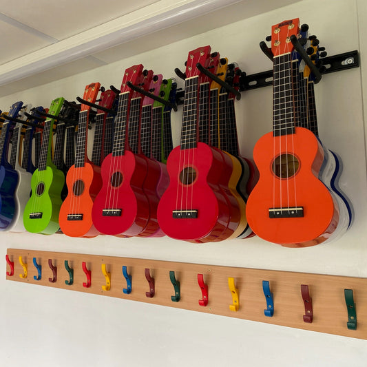 store ukuleles in a school