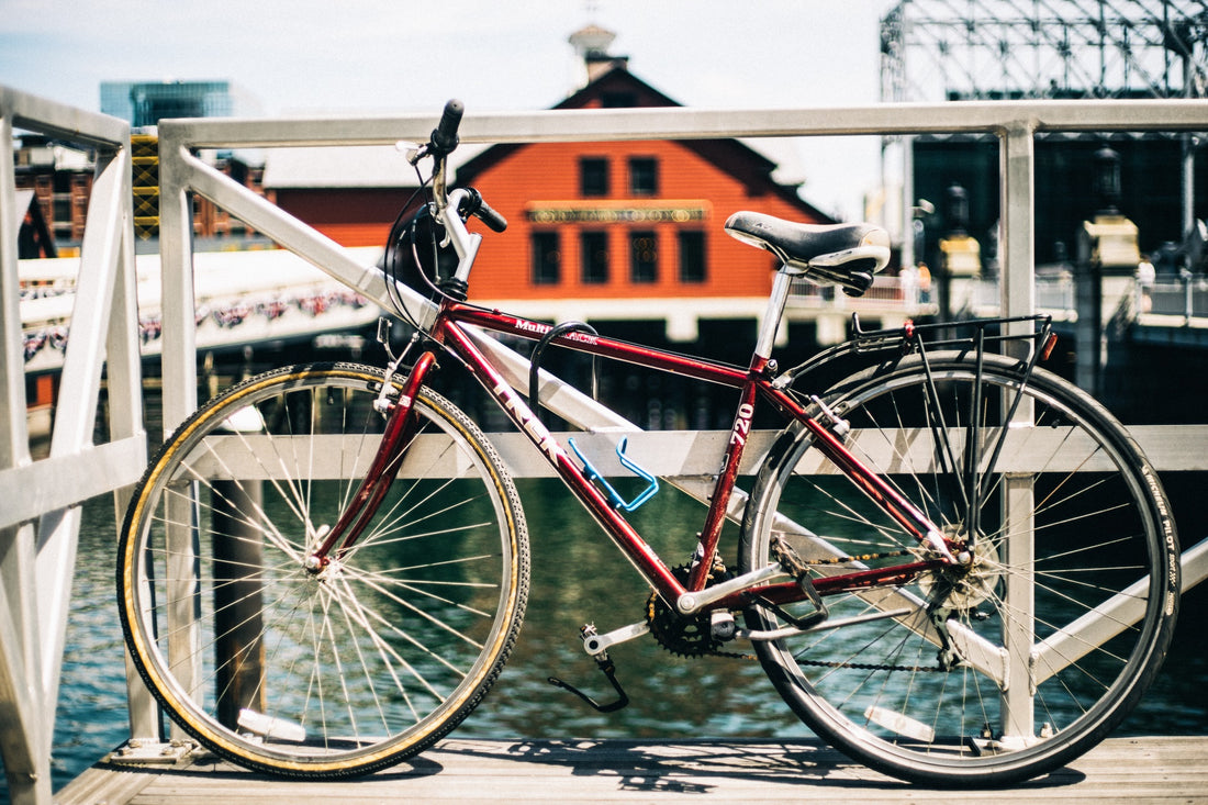 bicycle storage - leant against a bridge