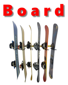 snowboard rack with 6 boards