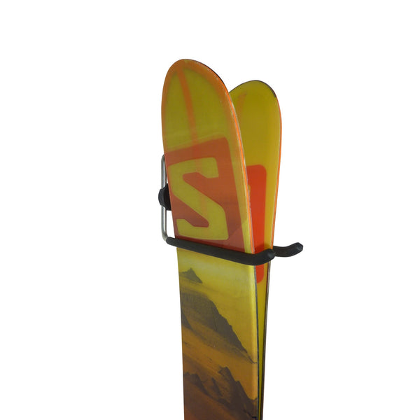 Ski storage hooks for 1 pair of skis and poles