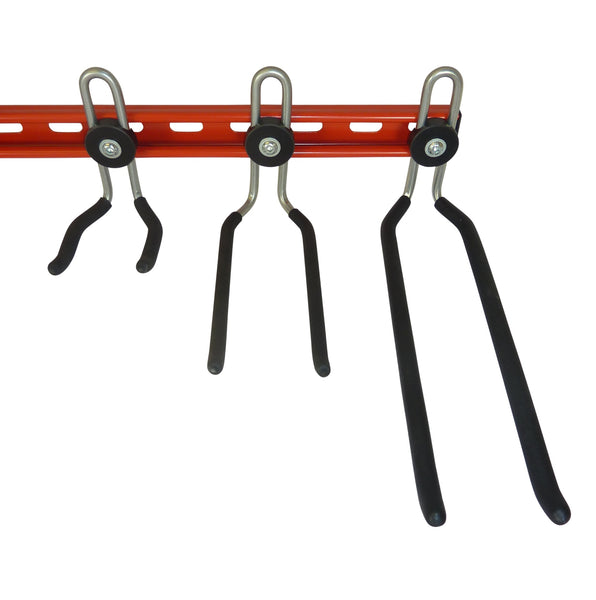 Additional GearHooks bike accessory storage hooks for trackpump, maintenance stand, helmets, clothing, tools and spares