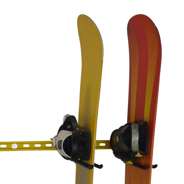 Snowboard storage hooks for 1 snowboard