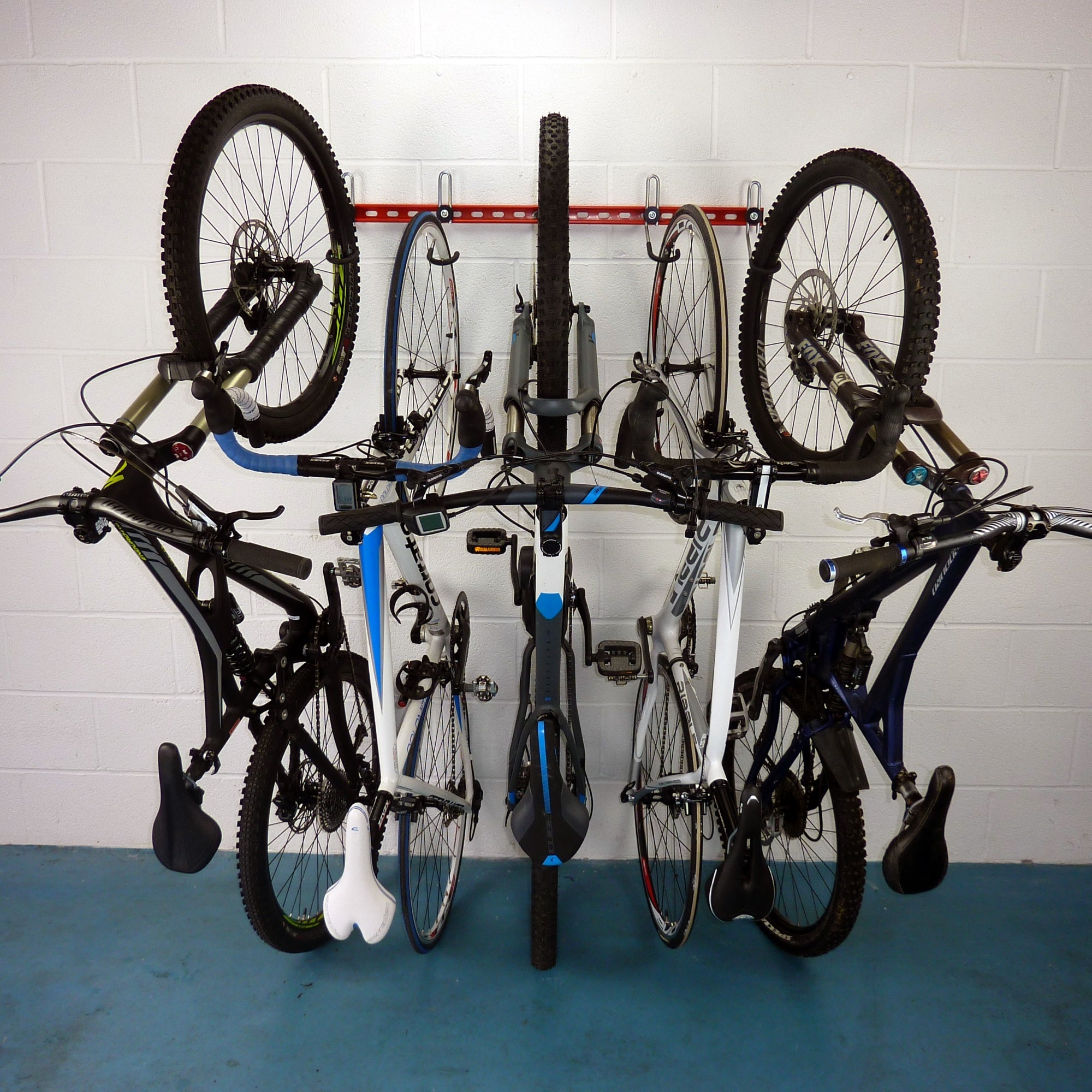 Bike wall rack for 3 4 or 5 bikes GearHooks GearHooks Ltd