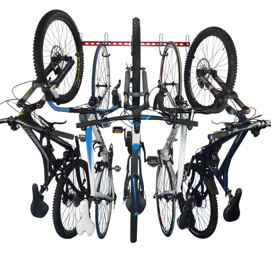 Bike wall rack for 3, 4 or 5 bikes