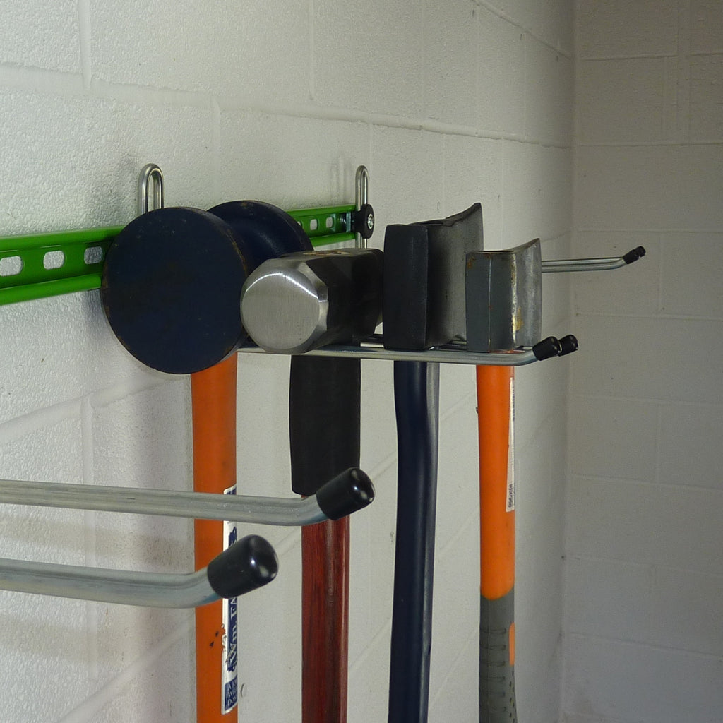 Garden Tool Rack for Sheds & Garages with 3 Hooks