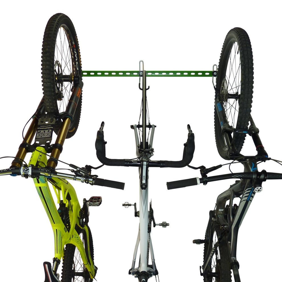 3 bike wall mount - vertical storage for any 3 bikes – GearHooks Limited