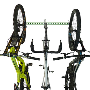 Wall bike rack for 3 road or mountain bikes