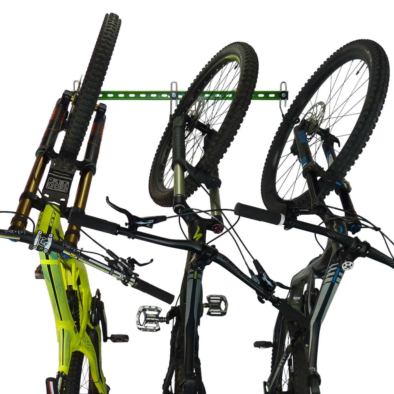 3 bike wall mount - vertical storage for any 3 bikes – GearHooks Limited