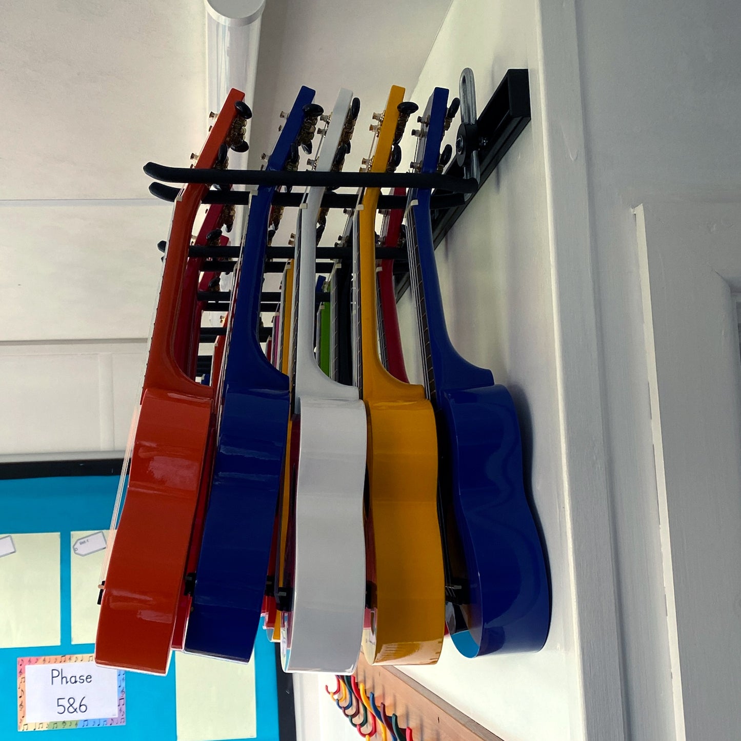 Ukulele wall hooks - ukulele wall hanger - ukulele storage rack for schools and colleges