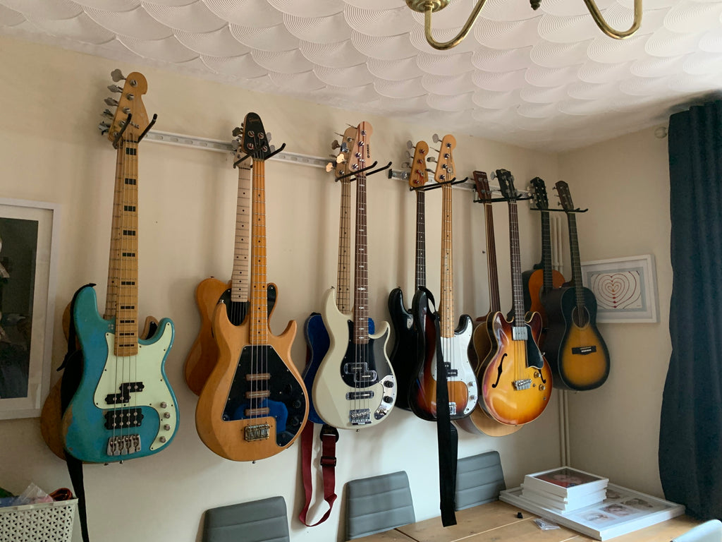 TechBlaze Pack of 3 Guitar Hanger Wall Mounted Hanger , Metal Body