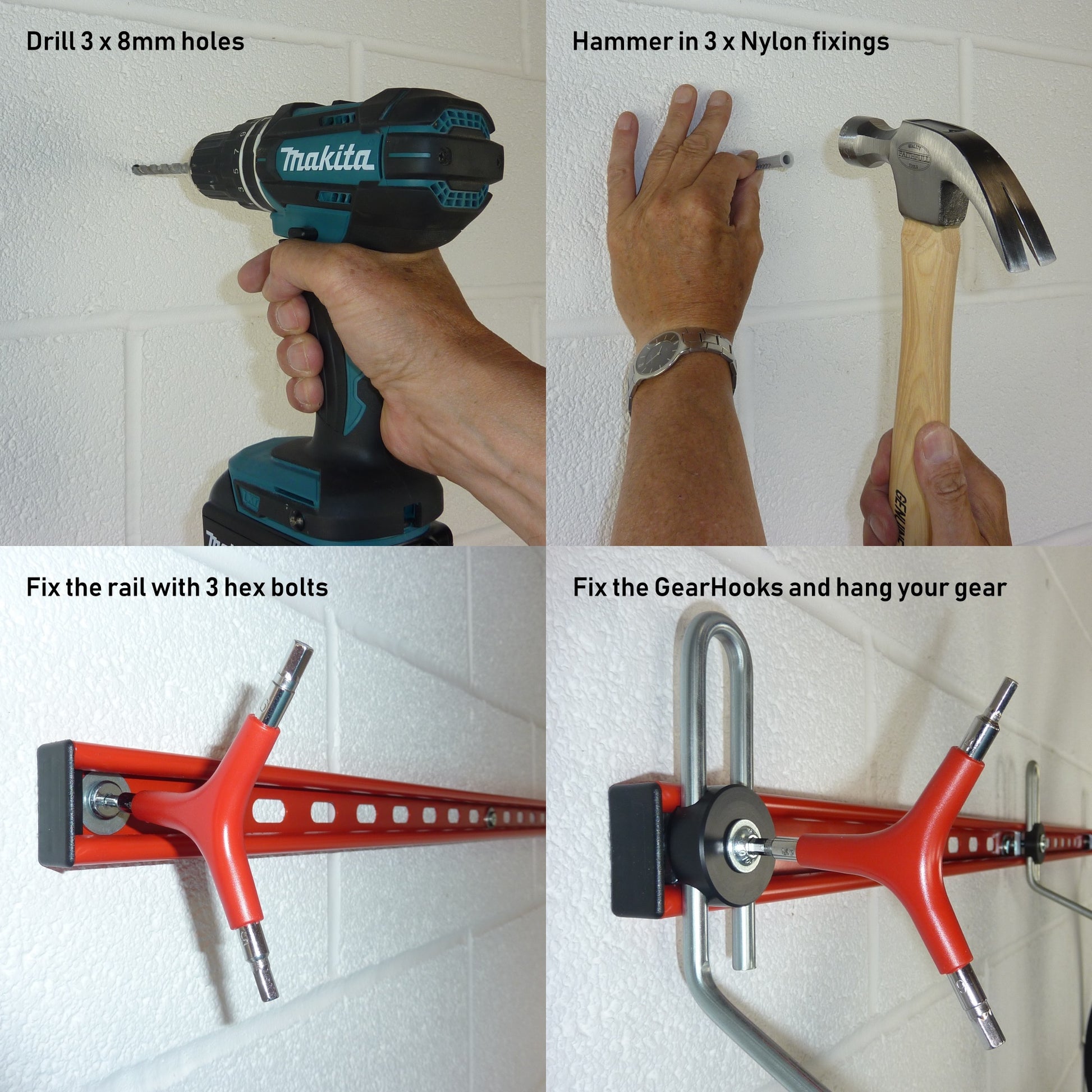 Garage bike storage for 5 bikes - fitting